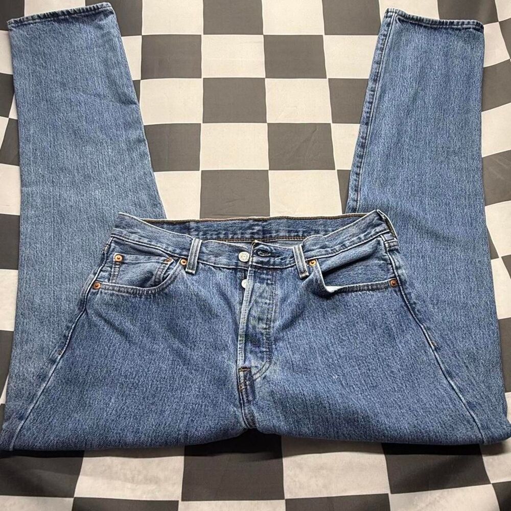 Levi's 501 Men's Authentic Blue Denim Jeans Size 32x34